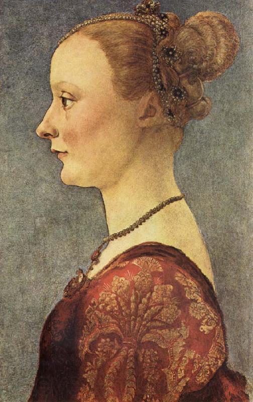 Pollaiuolo, Piero Portrait of a Young Lady Spain oil painting art